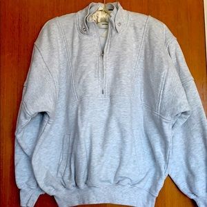 Never wear this comfy half zip sweatshirt